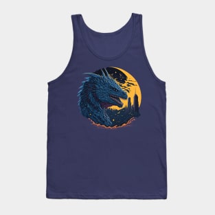 Godzilla King of the Monsters at Night Time Tank Top